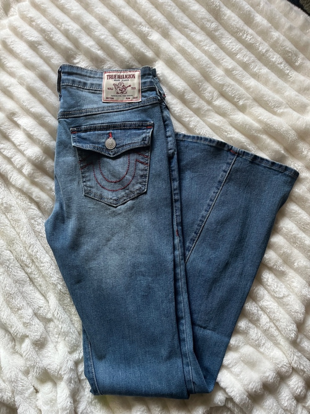 True Religion Women's Bootcut Jeans in Denim Blue